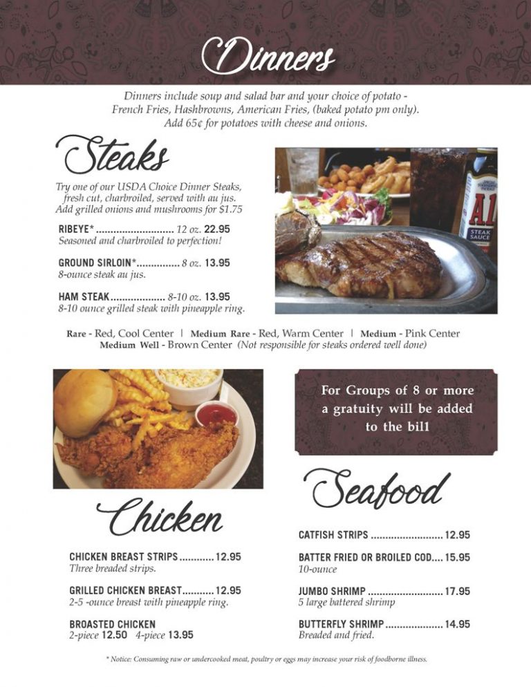 Johnson’s Restaurant Menu – Johnson's Restaurant Elkader